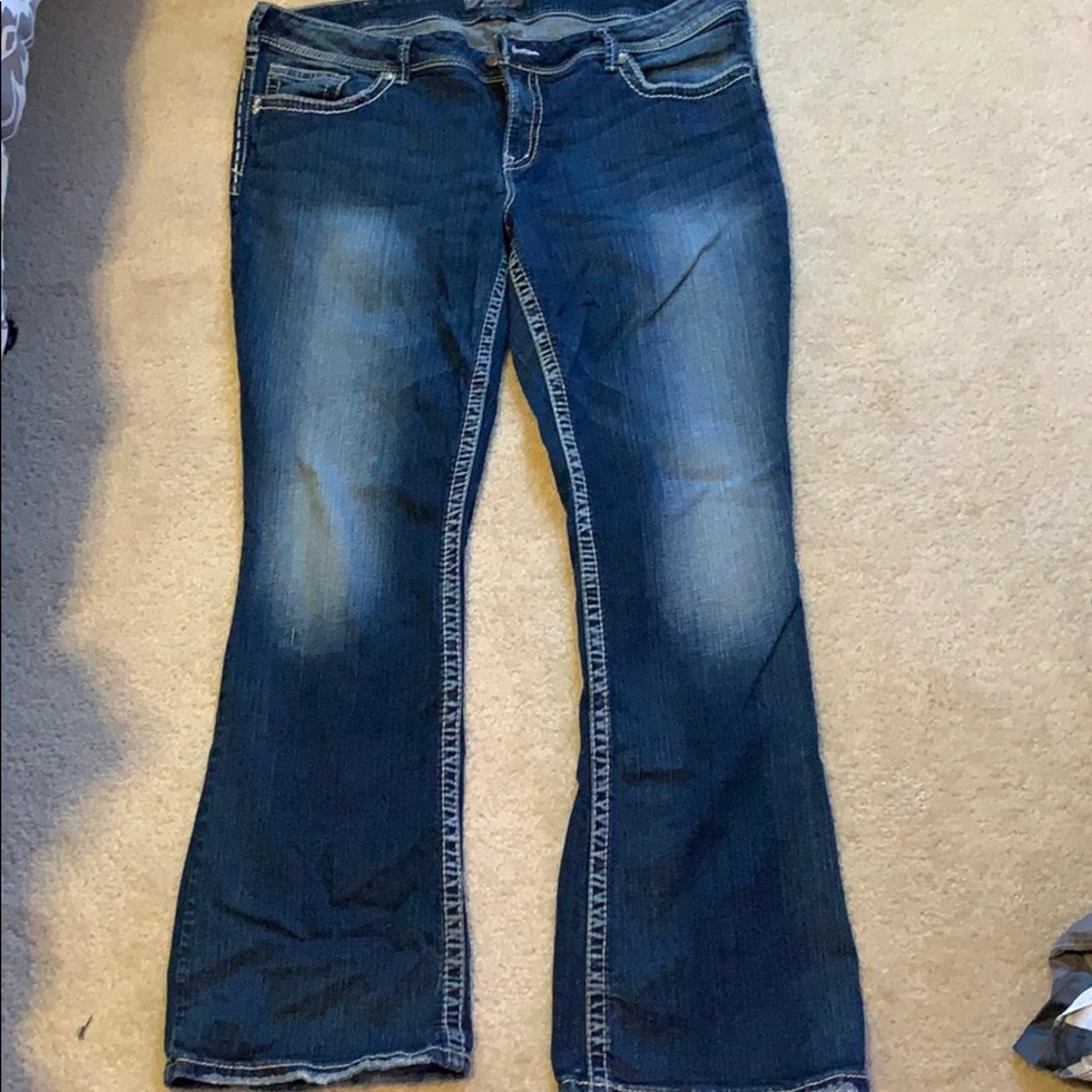 Silver plus size jeans